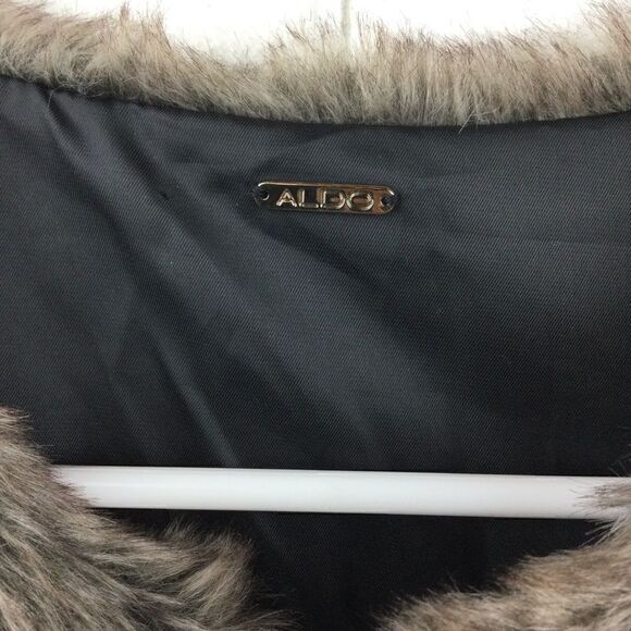 Aldo Faux Fur Brown Vest w/Side Pockets - Medium - Picture 3 of 10